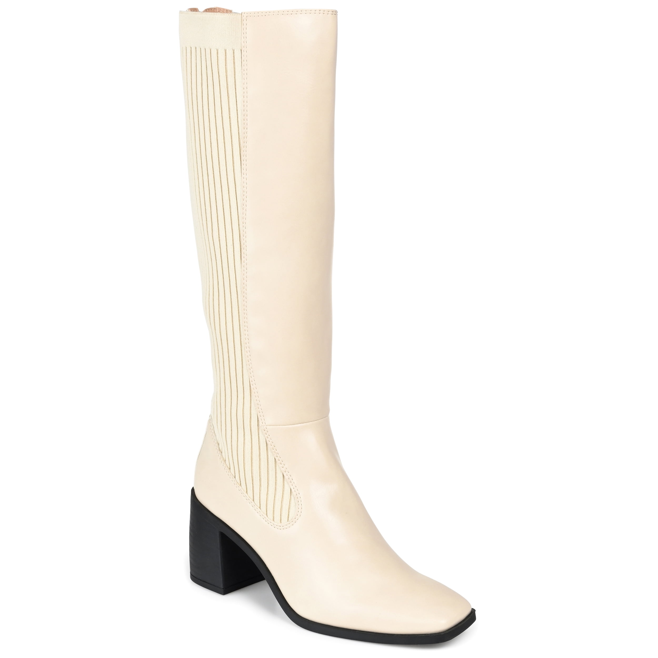 Journee Womens Winny Stacked Heel Knee High Boots