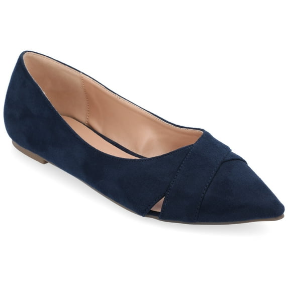 Journee Womens Winslo Slip On Pointed Toe Ballet Dress Flats