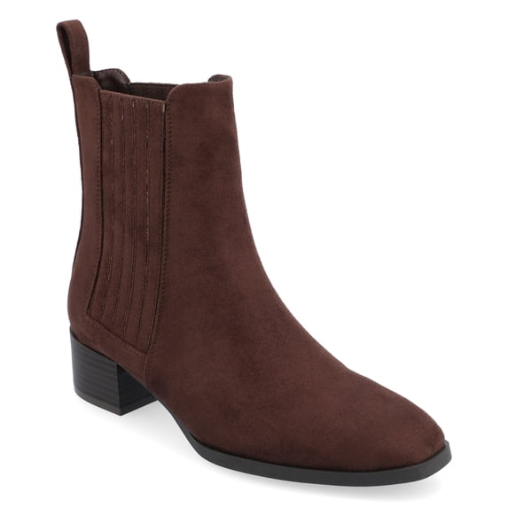 Journee Womens Wrenley Medium and Wide Width Chelsea Square Toe Booties
