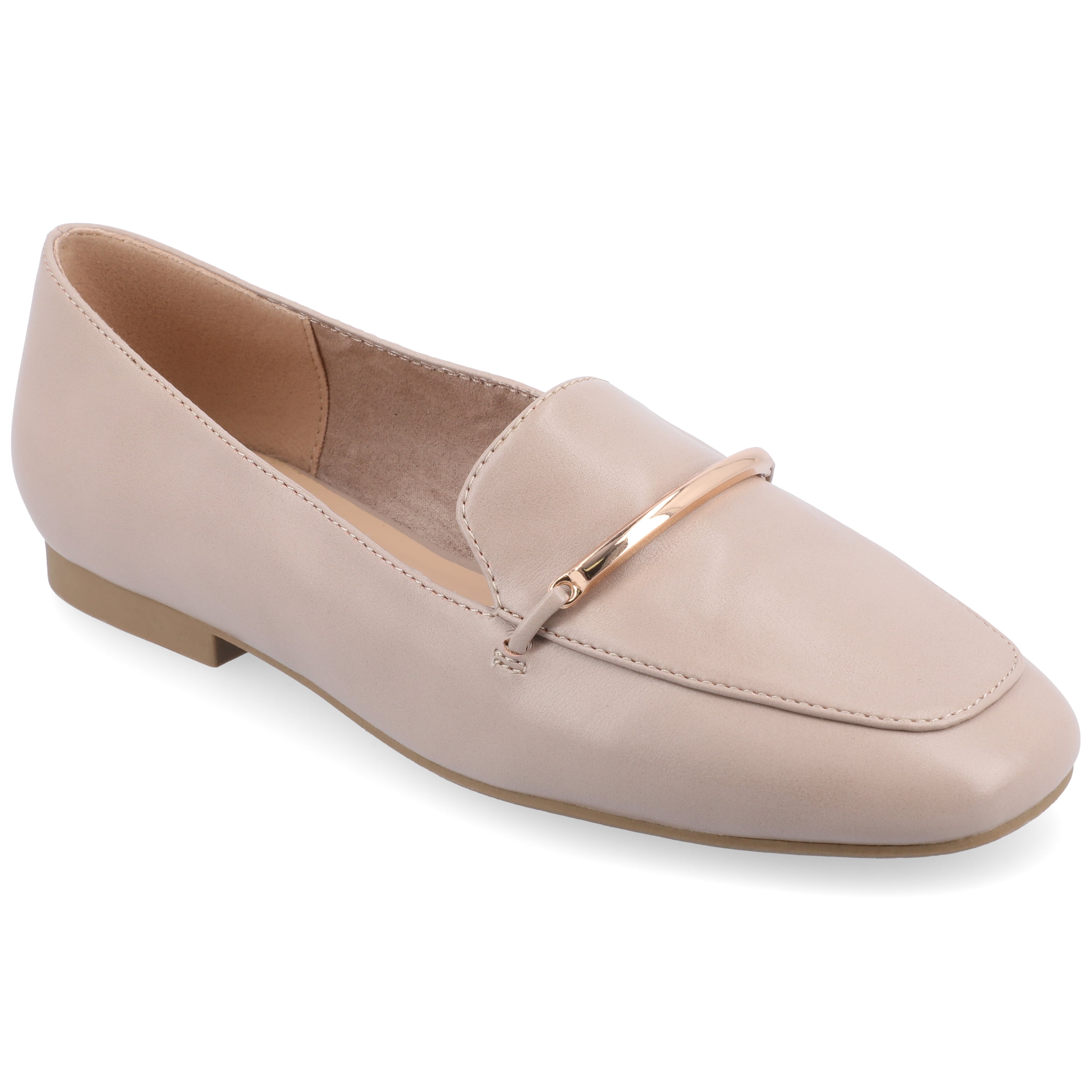 Journee Womens Wrenn Wide Width Slip On Square Toe Loafer Dress Flats ...