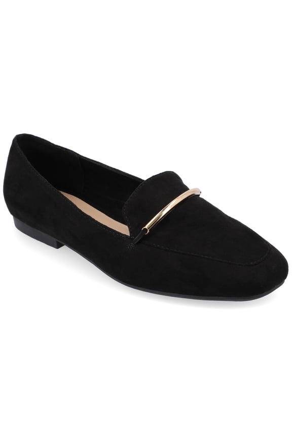 Womens Wrenn Wide Width Slip On Square Toe Loafer Dress Flats