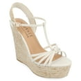 thumbnail image 1 of Journee Womens Yara Buckle Espadrille Wedge Sandals, 1 of 10