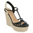 thumbnail image 1 of Journee Womens Yara Buckle Espadrille Wedge Sandals, 1 of 10