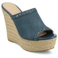 thumbnail image 1 of Journee Womens Yari Platform Espadrille Wedge Sandals, 1 of 10