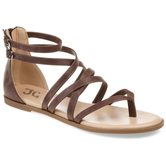 Journee Womens Zailie Gladiator Flat Sandals, Widths Available