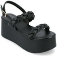 thumbnail image 1 of Journee Womens Zannah Buckle Platform Sandals, 1 of 9