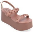 thumbnail image 1 of Journee Womens Zannah Buckle Platform Sandals, 1 of 9