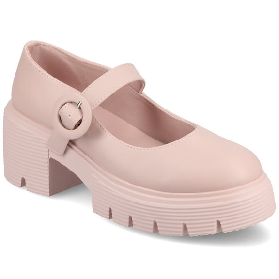 Journee Womens Zarynn Treaded Outsole Platform Mary Jane