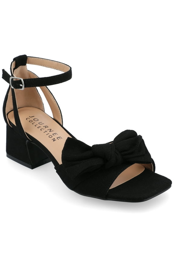 Womens Zevi Linen Block Heel Dress Sandals, Widths Available