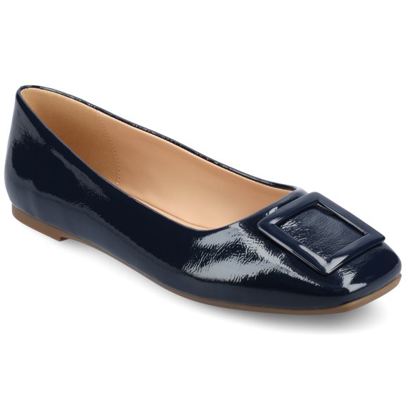Journee Womens Zimia Ballet Slip On Square Toe Dress Flats, Widths Available