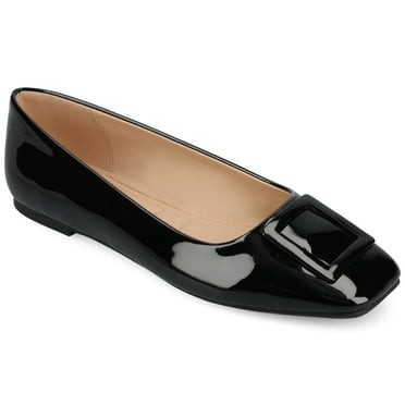 Journee Womens Zimia Ballet Slip On Square Toe Dress Flats