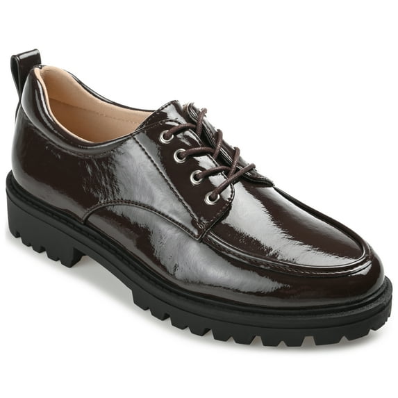 Journee Womens Zina Almond Toe Lace-up Oxford, Widths Available