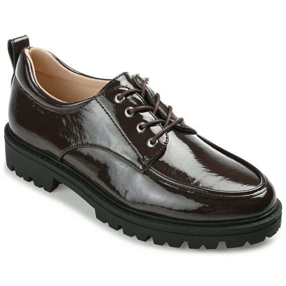 Journee Womens Zina Almond Toe Lace-up Oxford, Widths Available