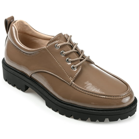 Journee Womens Zina Almond Toe Lace-up Oxford, Widths Available