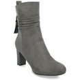 thumbnail image 1 of Journee Womens Zuri Inside Zip Block Heel Booties, 1 of 10