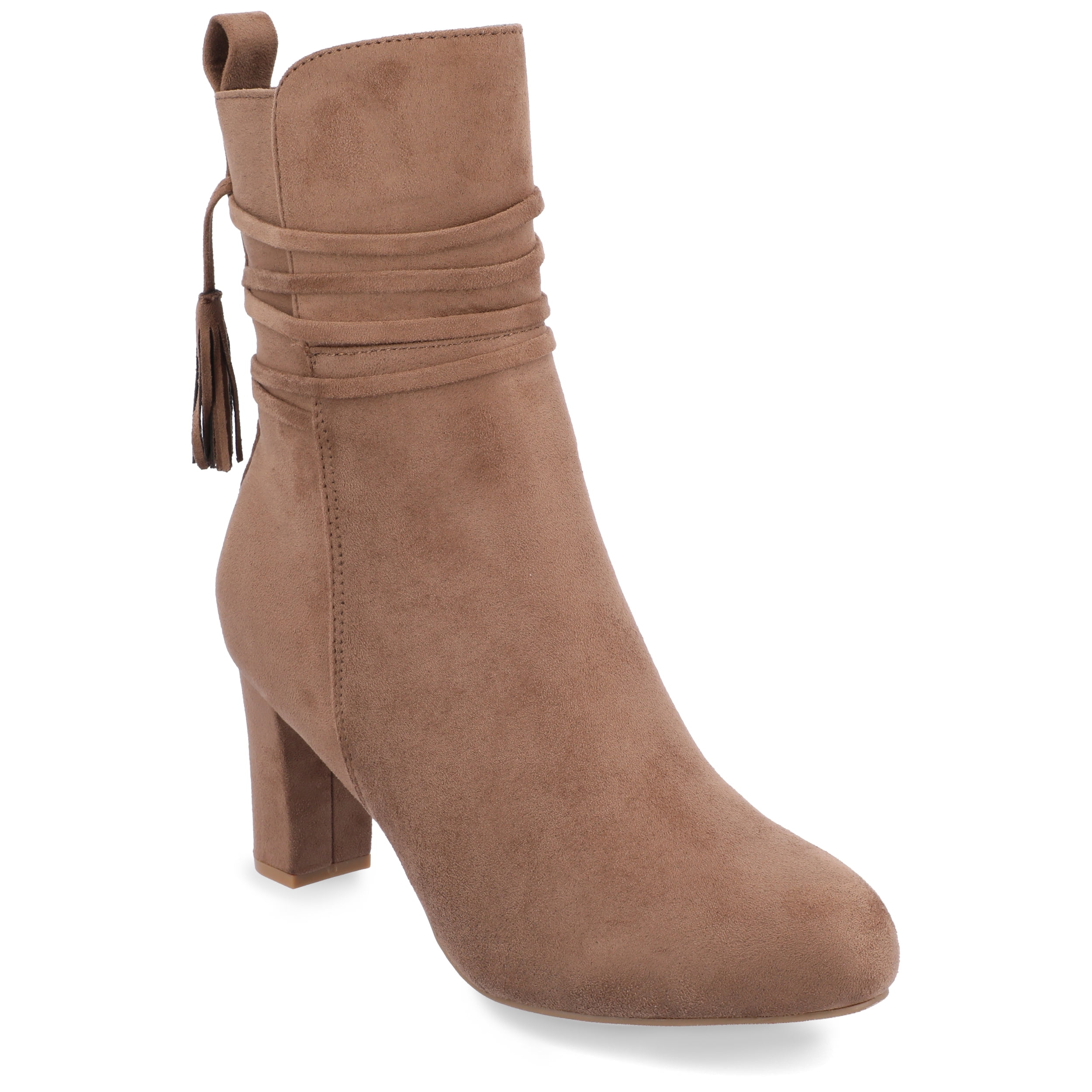Journee Womens Zuri Inside Zip Block Heel Booties