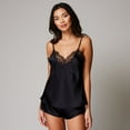 thumbnail image 1 of Journelle Women's Charlotte Camisole Tank Top in Black, 1 of 3
