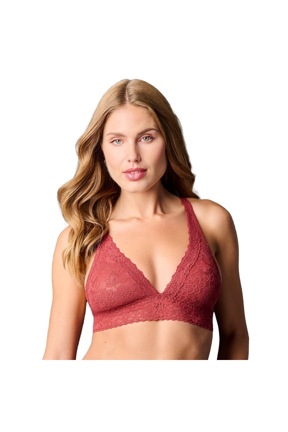 Women's Lace Plunge Bralette in Red