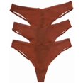 thumbnail image 1 of Journelle womens  3pk Romy Jolie Thong, xs, Brown, 1 of 3