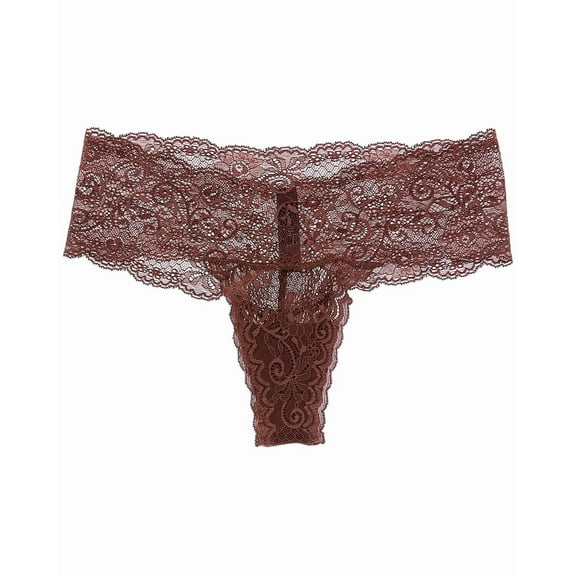 Journelle womens Sapna Mid-Rise Thong, XS/S, Brown