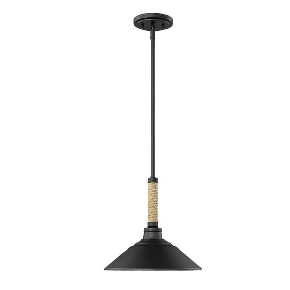 Golden Lighting Journey 1-light Pendant in Natural Black