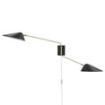 thumbnail image 1 of Modway Journey 2-Light Modern Metal Swing Arm Wall Sconce in Black, 1 of 7