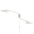 thumbnail image 1 of Modway Journey 2-Light Modern Metal Swing Arm Wall Sconce in White, 1 of 7