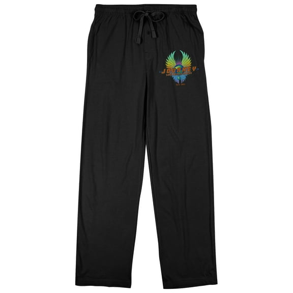 Journey 50th Anniversary 1973-2023 Earth With Wings Men's Black Sleep Pajama Pants-Large