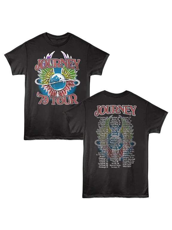 Journey Evolution Tour 79 Listings Men's T Shirt (Black, AdultXL)