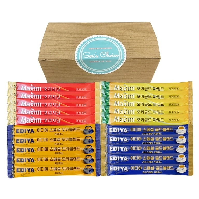 HOXY Korean Coffee Mix Packets Variety Sampler 20 Sticks Includes