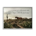 thumbnail image 1 of Journey Begins With First Step Scenery Animals & Insects Graphic Art Gray Framed Art Print Wall Art, 1 of 7
