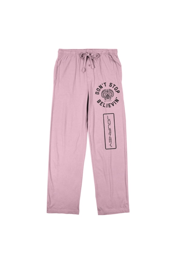 Journey Don't Stop Believin' Women's Cradle Pink Sleep Pajama Pants-Medium