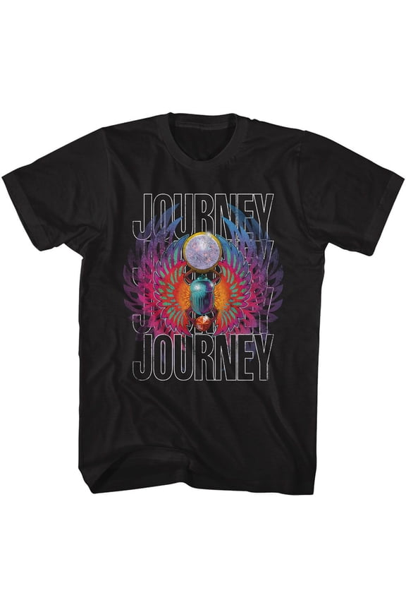 Journey Gradiant Scarab Black Adult T-Shirt L