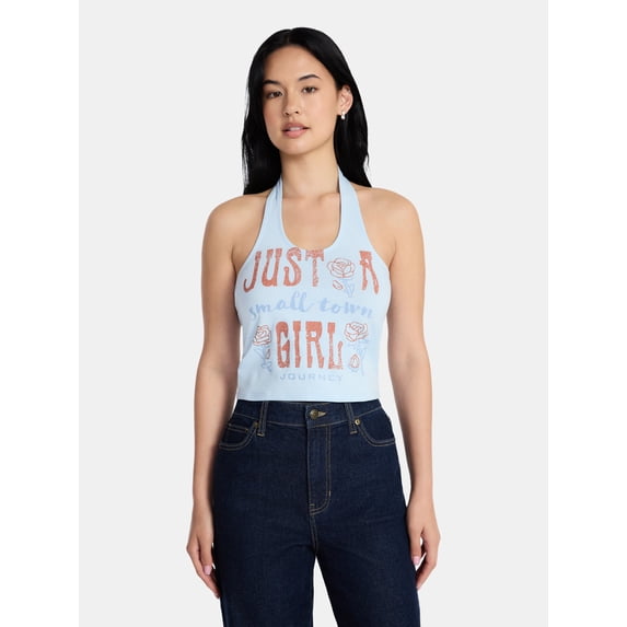 Journey Women's and Women's Plus Graphic Halter Top, Sizes XXS-XXL