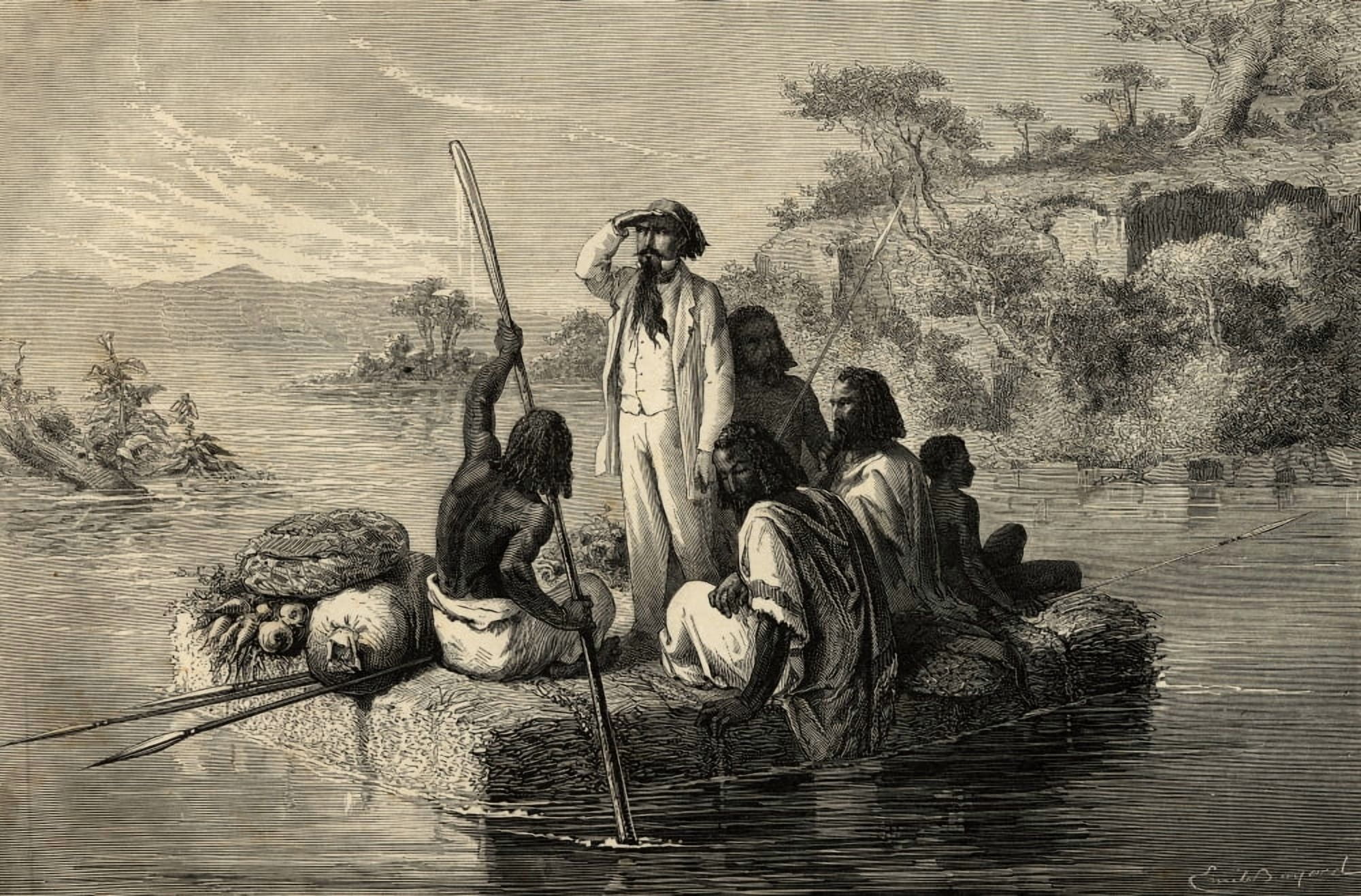 Journey In Abyssinia 19Th Century Print Engraved By CLaplante From An Illustration By Emile Bayard Canvas Art - Ken Welsh  Design Pics (36 x 24)