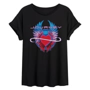 Journey - Infinity Heart Wings - Juniors Oversized Graphic T-Shirt