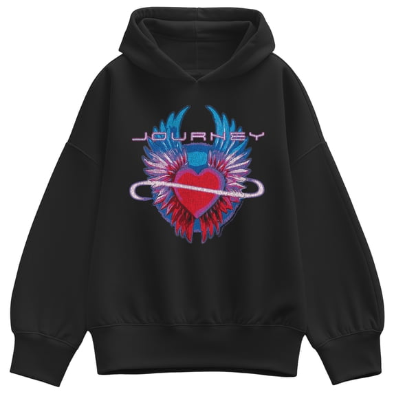 Journey - Infinity Heart Wings Oversized Fleece Hoodie Sweatshirt