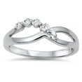 thumbnail image 1 of Journey Infinity White Cubic Zirconia Ring .925 Sterling Silver Band Jewelry Female Male Size 7, 1 of 4