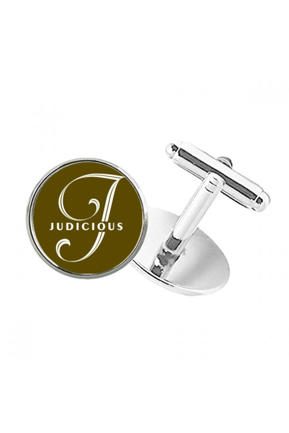 Journey Job Join Letters Round Button Cuff Clip Stud Cufflinks