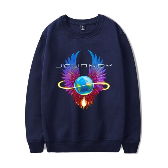 Journey Merch Sweatshirt Earth Wing Logo Rock Long Sleeve Crewneck Men Women Streetwear