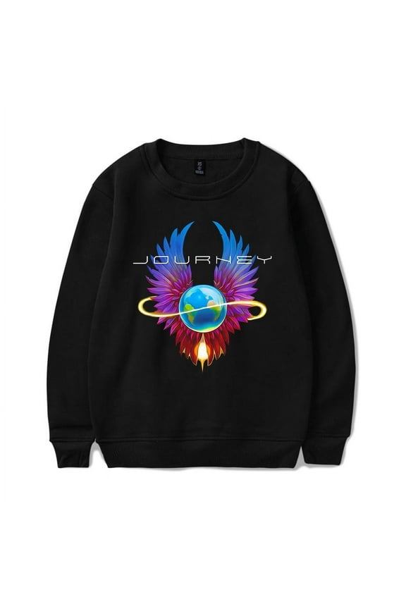 Journey Merch Sweatshirt Earth Wing Logo Rock Long Sleeve Crewneck Men Women Streetwear