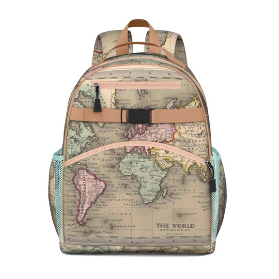 Journey Student Backpack Adjustable Shoulder Straps Chest Buckle Lightweight Durable School Backpack