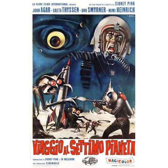 Journey To Seventh Planet Italian Movie Poster Reprint 27inx40in 27x40 Square Adults Poster Time