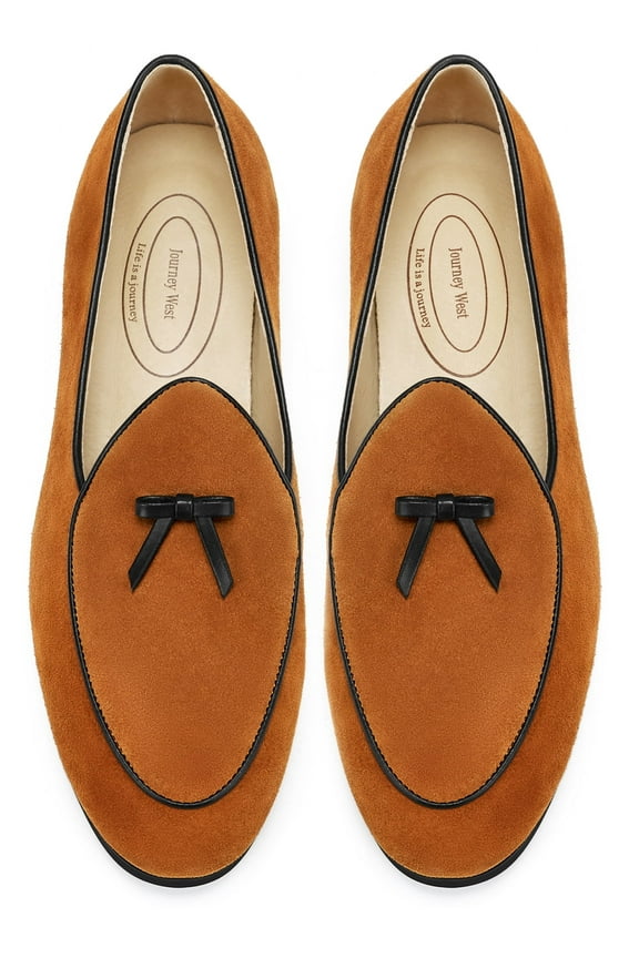 Men's Vintage Loafers For Men Belgian Loafers Slip-on Loafer Penny Loafer Casual Loafers Brown US 11.5