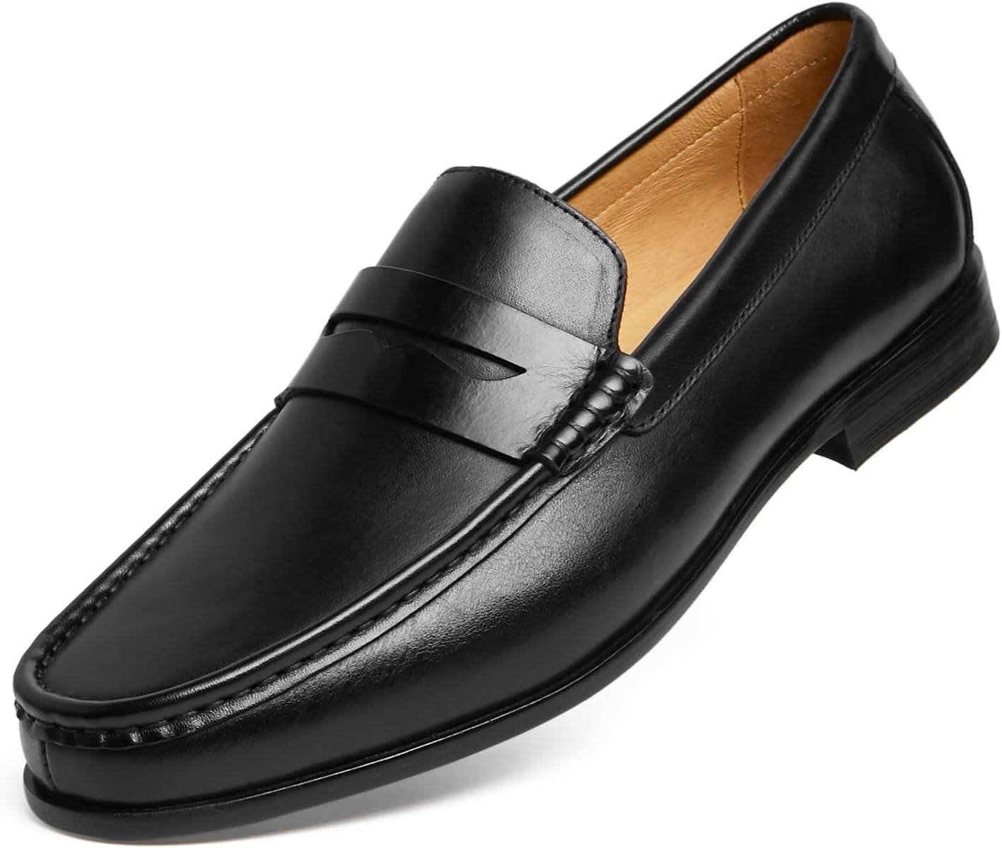 Journey West Mens Penny Loafers with Genuine Leather 