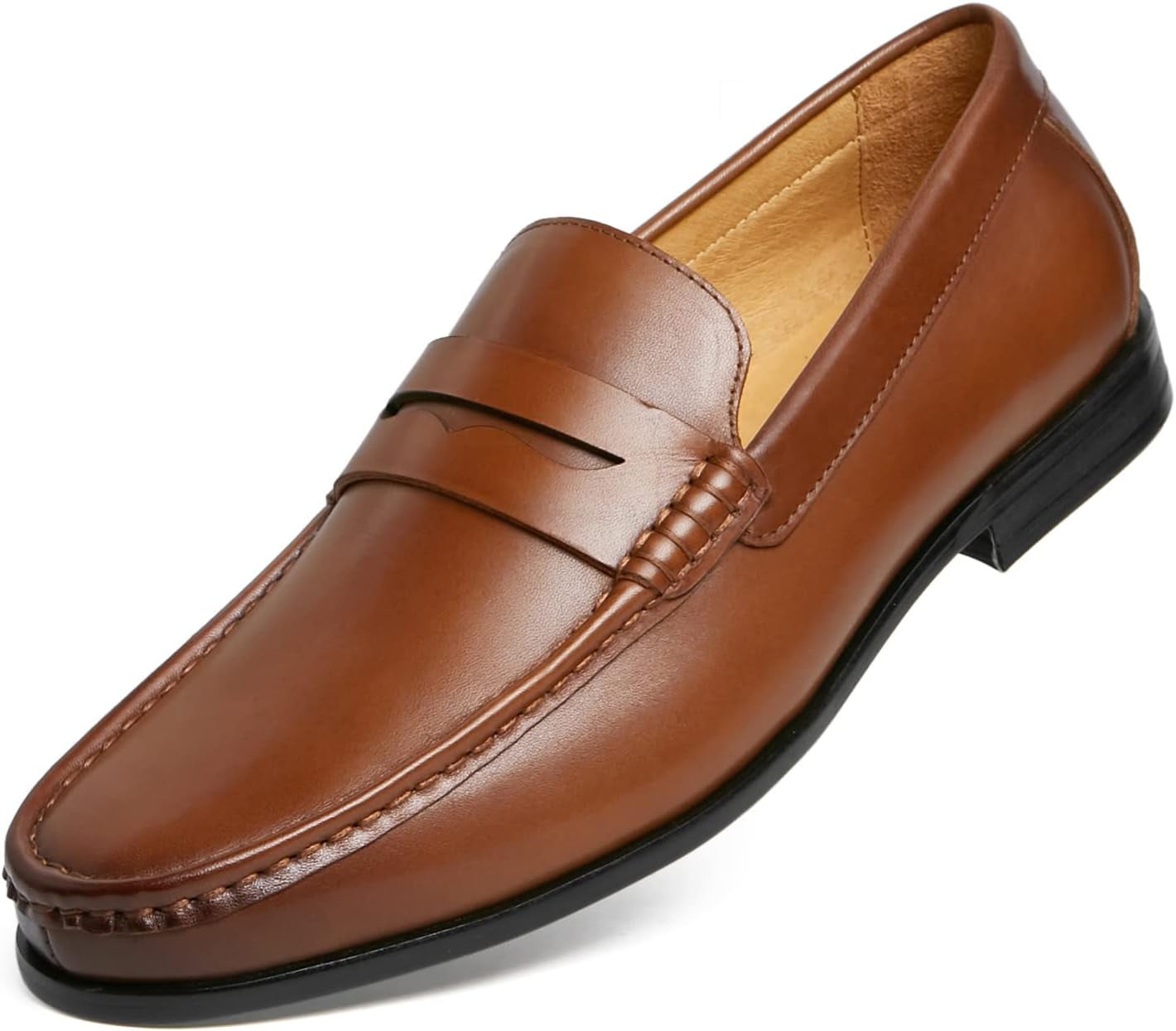 Journey West Mens Penny Loafers with Genuine Leather Business Dress Slip on Loafer Shoes for Men US 9.5