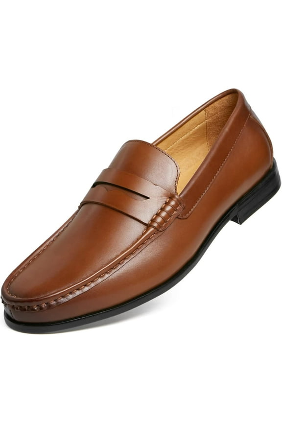 Mens Penny Loafers with Genuine Leather Business Dress Slip on Loafer Shoes for Men US 7