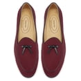 thumbnail image 1 of Journey West Suede Tassel Loafer For Women Slip-on Belgian Penny Loafers Shoes For Women Burgundy US 9.5, 1 of 6
