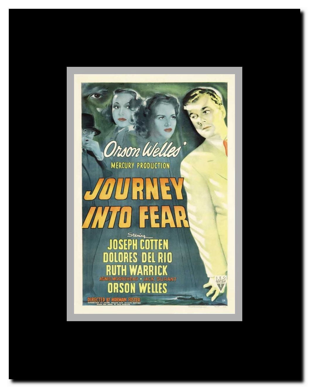 Journey into Fear Framed Movie Poster