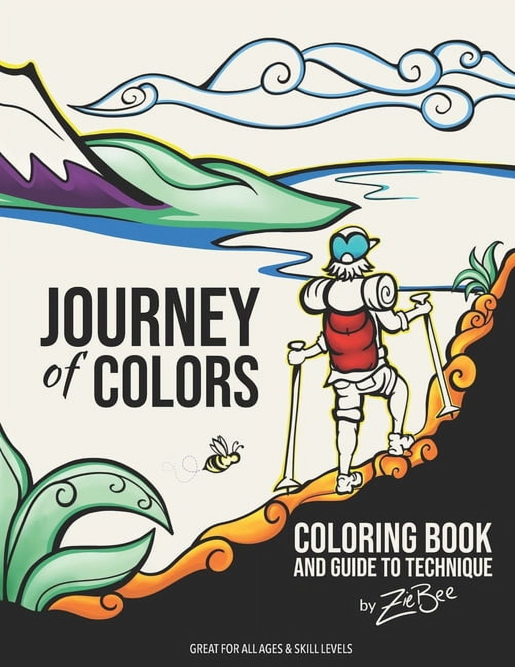 Journey of Colors: Coloring Book and Guide to Technique, (Paperback)